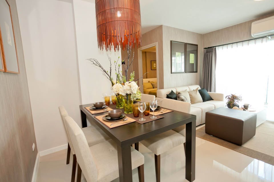 Furnished 2-bed pool view condo for rent at Dcondo Mine Kathu