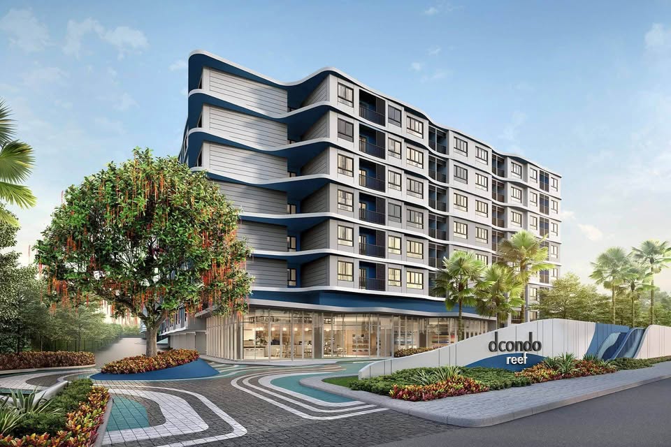 Furnished 1-bedroom garden view condo at Dcondo Reef for rent