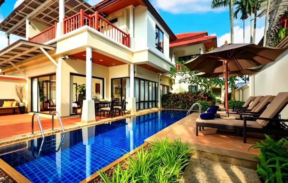 3-bed golf view pool villa for rent in Laguna – รูปที่ 2