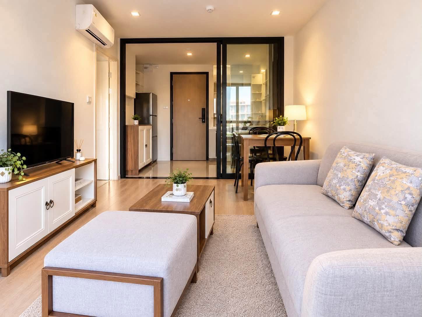 Furnished 1-bed condo for rent at The Base Central, 5th floor – รูปที่ 5