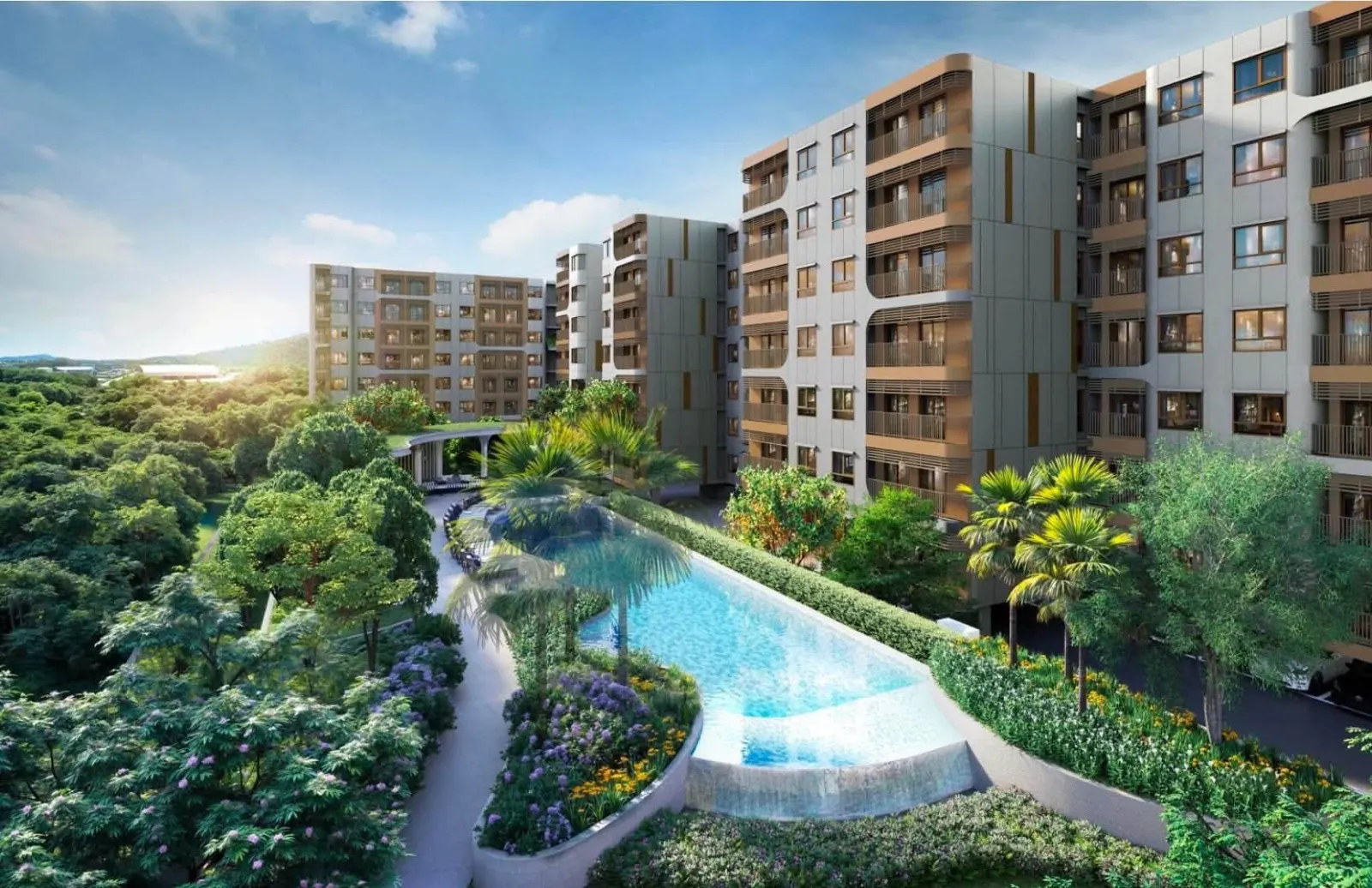 Pool view studio condo for rent at Escent Phuket, Wichit – รูปที่ 3