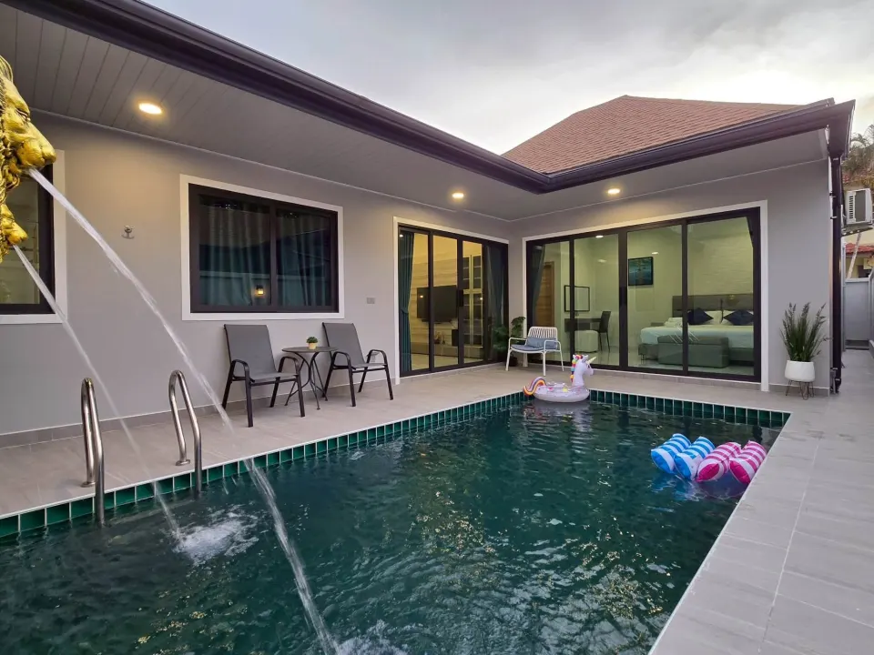 Brand new 2-bed private pool villa for rent in Rawai